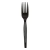 Dixie® Medium-Weight Polystyrene Disposable Forks, 6.104"L, Black, 1000 Per Case