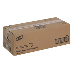 Dixie® Medium-Weight Polystyrene Disposable Spoons, 5.613"L, Black, 1000 Per Case