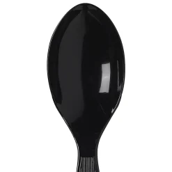 Dixie® Medium-Weight Polystyrene Disposable Spoons, 5.613"L, Black, 1000 Per Case