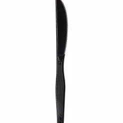 DIXIE® MEDIUM-WEIGHT POLYSTYRENE DISPOSABLE PLASTIC KNIVES BY GP PRO (GEORGIA-PACIFIC), BLACK, 1,000 KNIVES PER CASE