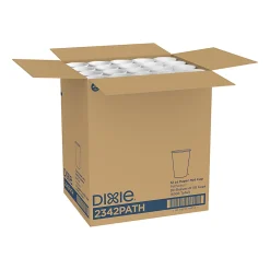 Dixie® Paper Hot Cups, 12 oz, Pathways, 1000 Count (50 Cups per Pack, 20 Packs per Case)