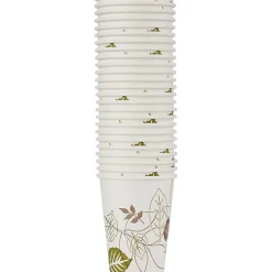 Dixie® Paper Hot Cups, 12 Oz, Pathways, Sleeve Of 50 Cups