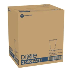 Dixie® Paper Hot Cups, 10 Oz., Pathways Design, Case Of 1,000