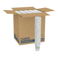 Dixie® Paper Hot Cups, 10 Oz., Pathways Design, Case Of 1,000