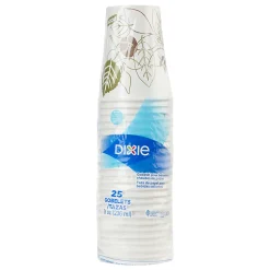 Dixie® Paper Hot Cups, 8 Oz., Pathways® Design, Box Of 25