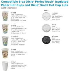 Dixie® PerfecTouch by GP PRO Hot Cups, 8 Oz, Pack Of 50 Cups