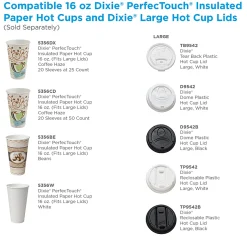 Dixie® PerfecTouch by GP PRO Hot Cups, 16 Oz, Pack Of 50 Cups