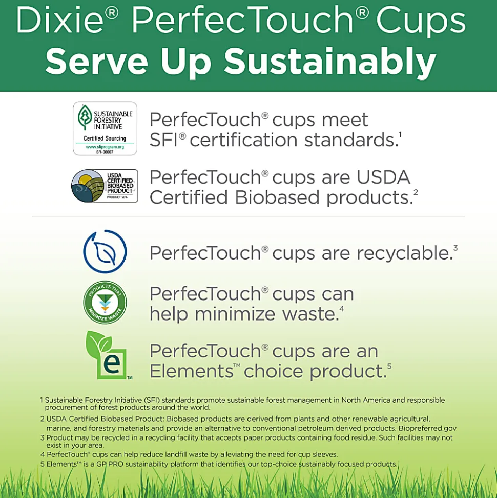 Dixie® PerfecTouch® Hot Cups And Lids, 10 Oz., White, Pack Of 50