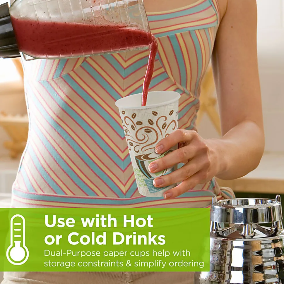 Dixie® PerfecTouch® Hot Cups And Lids, 10 Oz., White, Pack Of 50