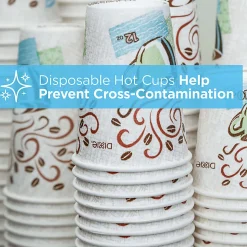 Dixie® PerfecTouch Hot Cups And Lids, 12 Oz, Multicolor, Pack Of 50 Cups And Lids