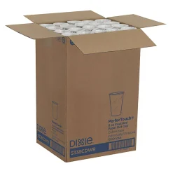 Dixie® PerfecTouch Insulated Paper Cups, 8 Oz, Coffee Haze, Pack Of 1,000 Cups