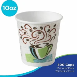 Dixie® PerfecTouch Insulated Hot Paper Cups, 10 Fl Oz, Pack Of 25 Cups