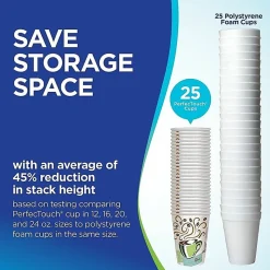 Dixie® PerfecTouch Insulated Hot Paper Cups, 10 Fl Oz, Pack Of 25 Cups