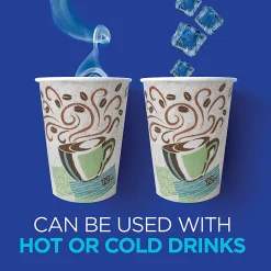 Dixie® PerfecTouch® Paper Coffee Cups, 10 Oz, Coffee Haze Design, 1,000 Count (50 Cups Per Sleeve, 20 Sleeves Per Case)