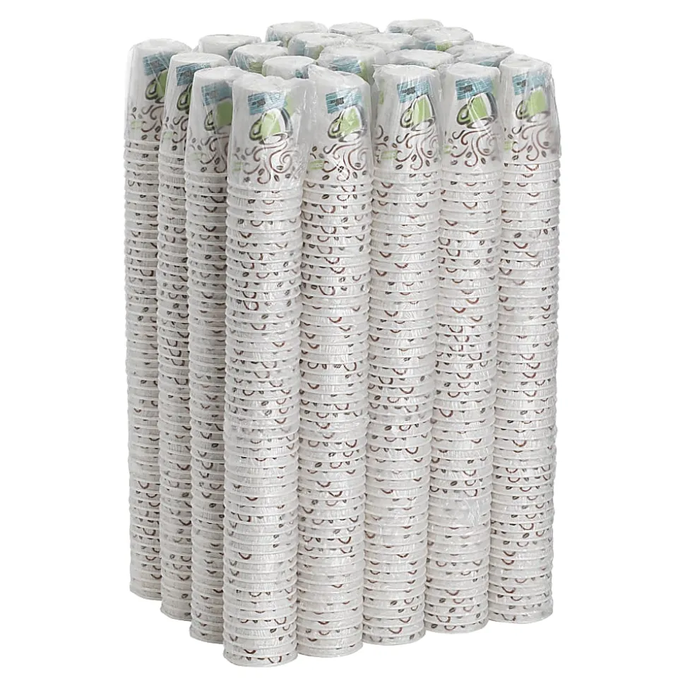 Dixie® PerfectTouch Paper Hot Coffee Cups, 12 Oz, Multicolor, Pack Of 1,000 Cups