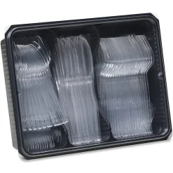 Dixie® Plastic Utensils, Heavy-Weight Cutlery Variety Pack, Clear, Box Of 180 Utensils