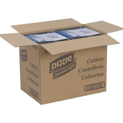 Dixie® Plastic Utensils, Heavy-Weight Cutlery Variety Pack, Clear, Box Of 180 Utensils
