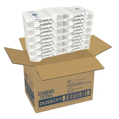 Dixie® TriTower Compostable Forks, White, 40 Forks Per Box, Case Of 24 Boxes