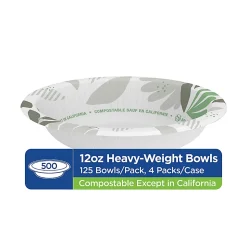 Dixie® Ultra® Heavyweight Paper Bowls, 12 Oz, Case Of 500