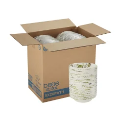 Dixie® Ultra Pathways Heavyweight Paper Bowls, 20 Oz, Burgundy/Green, Carton Of 500 Bowls