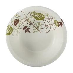 Dixie® Ultra Pathways Heavyweight Paper Bowls, 20 Oz, Burgundy/Green, Carton Of 500 Bowls