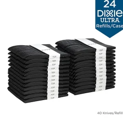 Dixie® Ultra SmartStock by GP PRO Series-O Plastic Utensil Refills, Knives, Black, 40 Knives Per Refill, Case Of 24 Refills