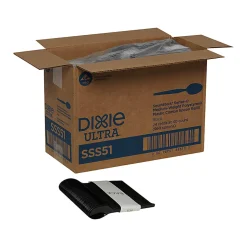Dixie® Ultra SmartStock by GP PRO Series-O Plastic Utensil Refills, Spoons, Black, 40 Spoons Per Refill, Case Of 24 Refills