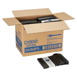 Dixie Ultra® SmartStock® T-Series Polystyrene Disposable Fork Refills, 6.45"L, Black, 40 Forks Per Pack, 24 Packs Per Case, 960 Forks