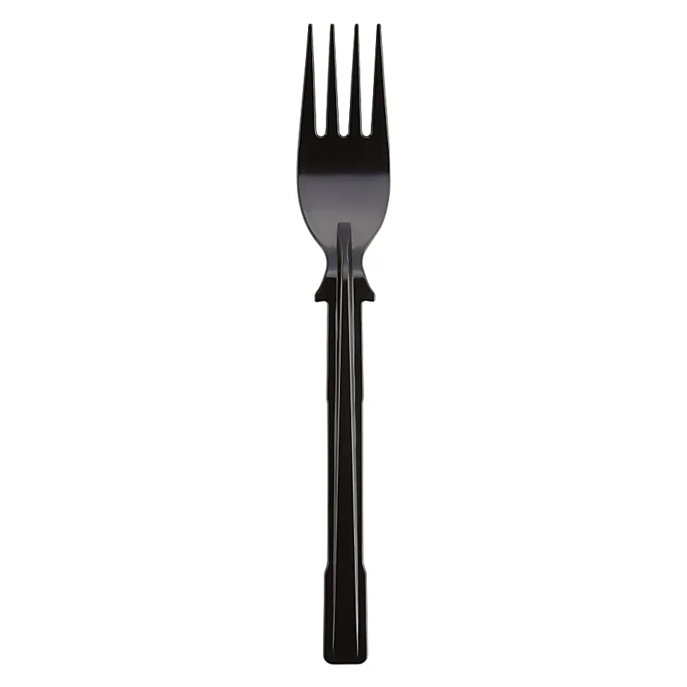 Dixie Ultra® SmartStock® T-Series Polystyrene Disposable Fork Refills, 6.45"L, Black, 40 Forks Per Pack, 24 Packs Per Case, 960 Forks