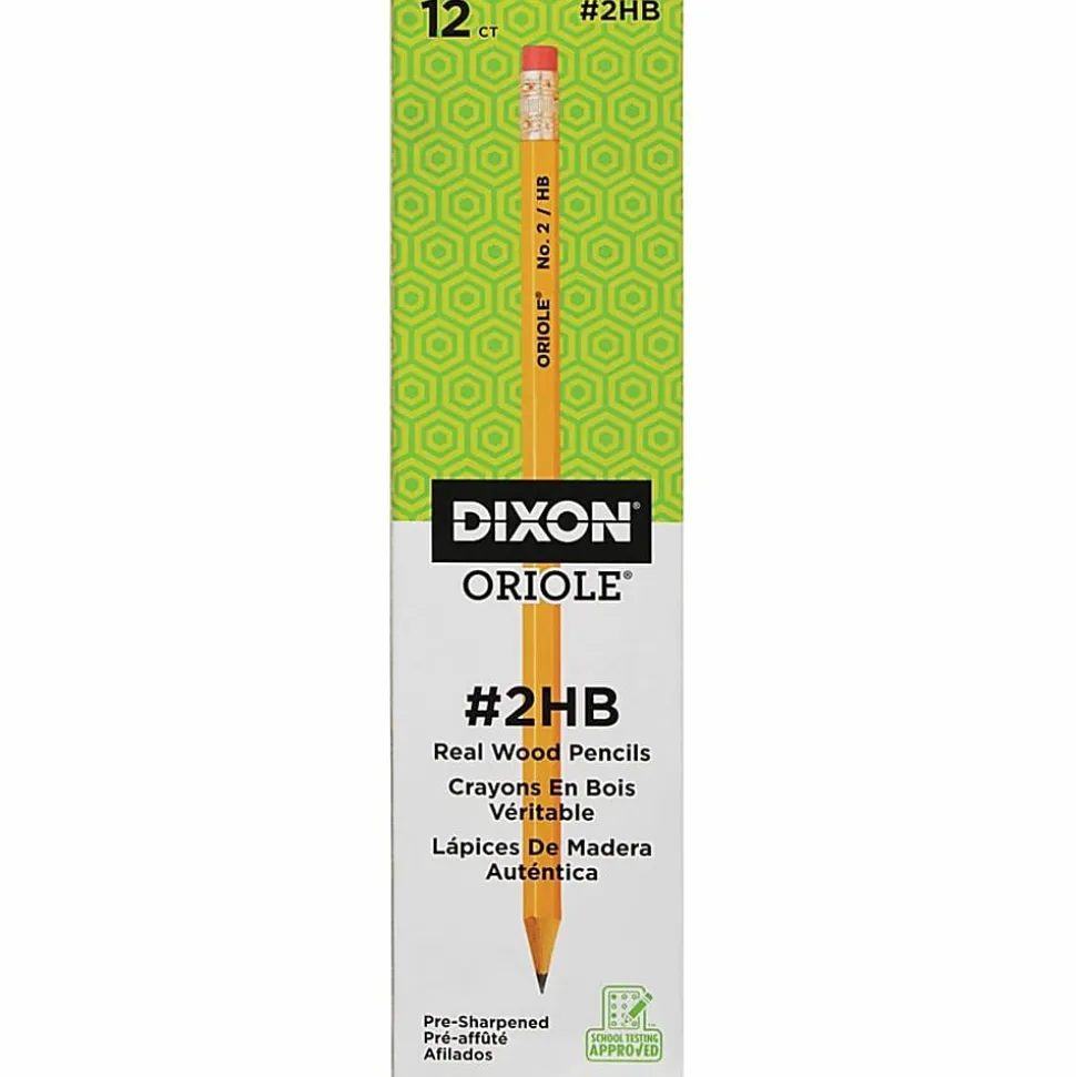 Dixon® Oriole Pencils, Presharpened, #2 Lead, Soft, Pack of 12