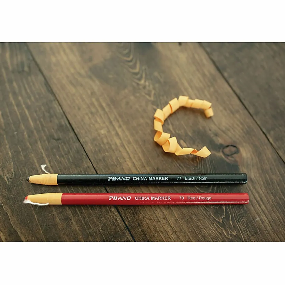 Dixon® Phano® China Markers, Black, Box Of 12
