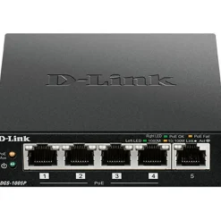 D-Link 5-Port Desktop Gigabit PoE+ Switch - 5 Ports - Manageable - Gigabit Ethernet - 10/100/1000Base-T - 2 Layer Supported - Twisted Pair - Desktop