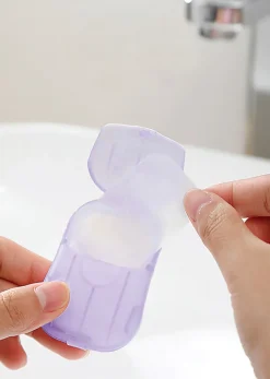 DM Merchandising Soap N' Suds En Route Soap Sheets, Lavender Scent, Pack Of 100