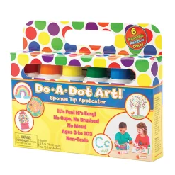 Do-A-Dot Art! Rainbow Washable Sponge Tip Markers, Assorted Colors Pack Of 6