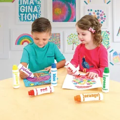 Do-A-Dot Art! Rainbow Washable Sponge Tip Markers, Assorted Colors, 4 Per Pack, Set Of 2 Packs