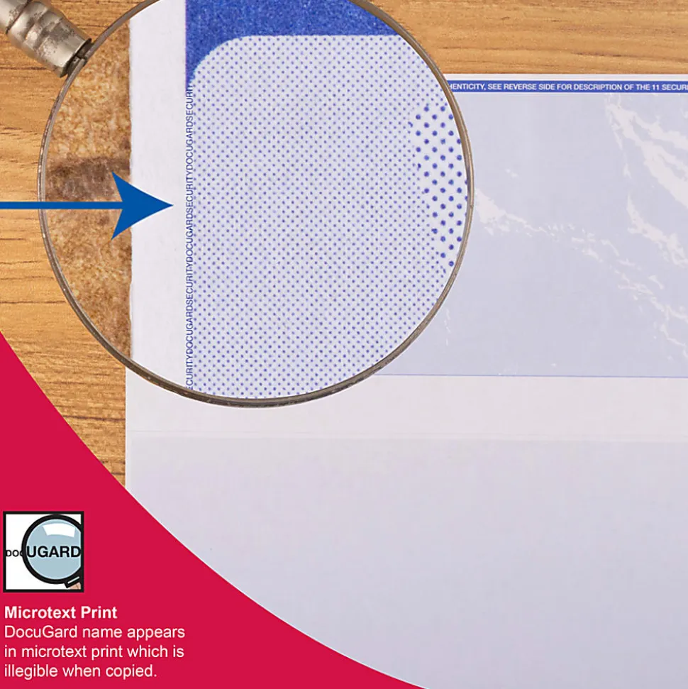 DocuGard High Security Green Marble Business Checks with 11 Features to Prevent Fraud - Letter - 8 1/2"x11" - 04502
