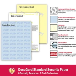 DocuGard Medical Prescription Papers And Business Checks, Standard Medical 6, 2-Part, 8 1/2