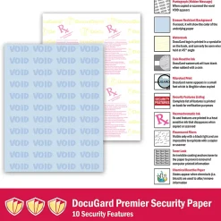 DocuGard Premier Medical 10 Medical Prescription Papers And Business Checks, Letter Size (8 1/2
