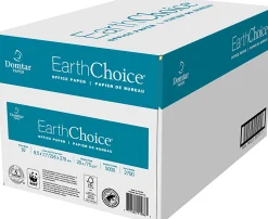 Domtar EarthChoice® Office Multi-Use Printer & Copy Paper, 10 Reams, White, Letter (8.5" x 11"), 5000 Sheets Per Case, 20 Lb, 92 Brightness