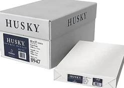Domtar Husky Opaque Offset Multi-Use Printer & Copy Paper, 5 Reams, White, Tabloid (11" x 17"), 2500 Sheets Per Case, 60 Lb, 94 Brightness