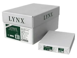 Domtar Lynx Digital Multipurpose Paper, 8 Reams, Letter Size (8-1/2" x 11"), 96 Brightness, 70 Lb, White, 500 Sheets Per Ream