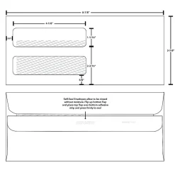 #9 Double-Window Medical/Healthcare Billing Statement Envelopes, Left Windows (Top/Bottom), Self-Seal, White, Pack Of 500