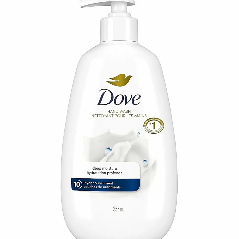 Dove Advanced Care Deep Moisture Hand Wash - Hand - Moisturizing - Antibacterial - White - 12 Oz - 4 / Carton