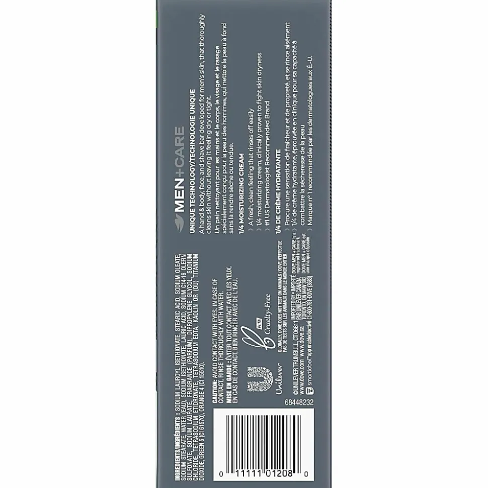 Dove Men+Care Extra Fresh Body&Face Bars - 3.75 oz - Bacteria Remover - Body, Face, Skin - Moisturizing - Antibacterial - Green - 6 / Pack