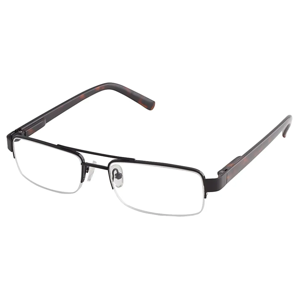 Dr. Dean Edell Anaheim Rimless Reading Glasses, +3.00, Black