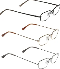 Dr. Dean Edell Plastic Reading Glasses, Metal, +2.50, Pack Of 3
