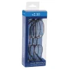 Dr. Dean Edell Plastic Reading Glasses, Metal, +2.00, Pack Of 3
