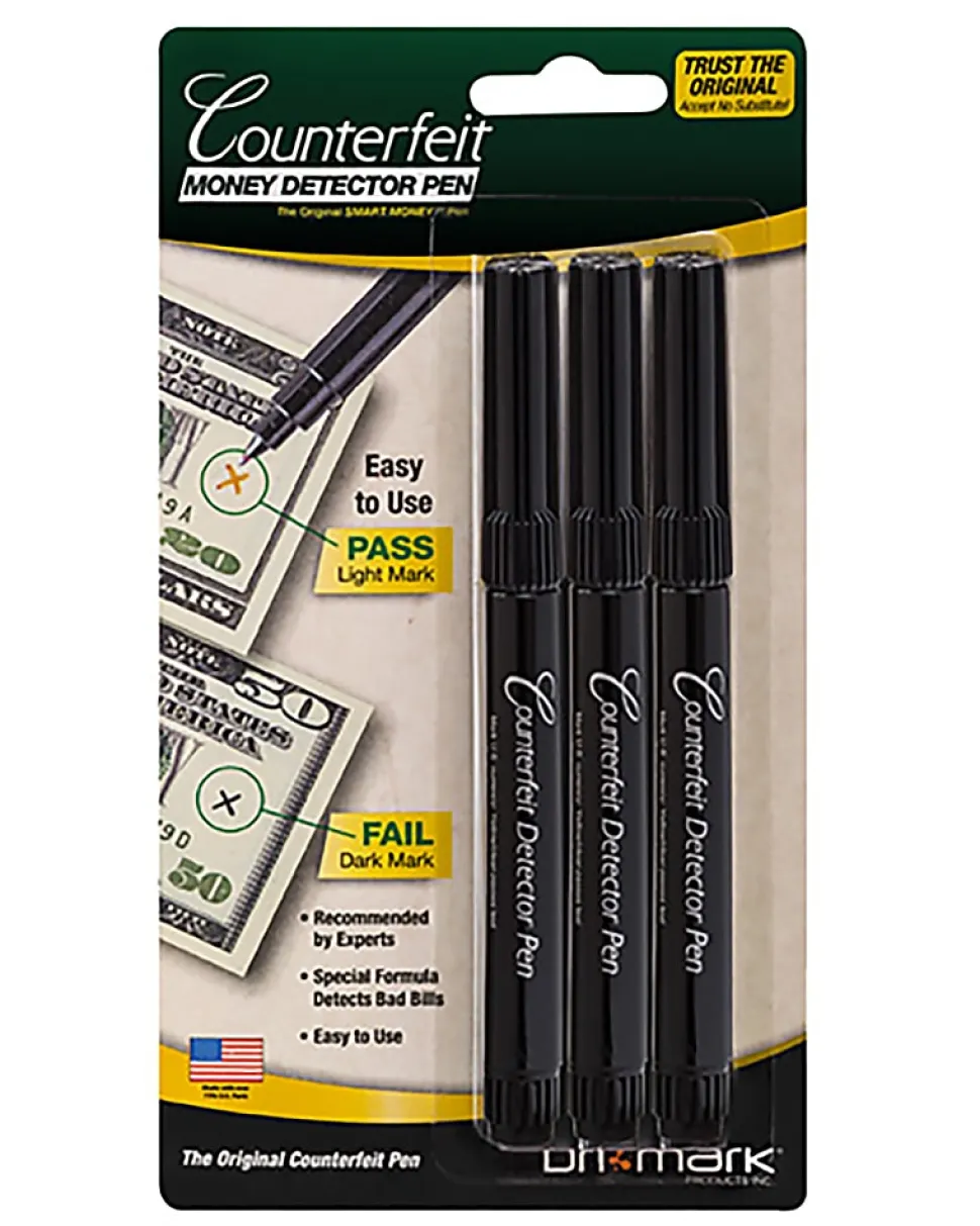 Dri-Mark® Counterfeit Detector Pens, Pack Of 3 Pens
