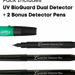 Dri-Mark® Dual-Test Counterfeit Detection Pen With UV LED Light, Black