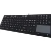DSI WATERPROOF IP68 FULL SIZE KEYBOARD WITH TOUCHPAD, LED BACKLIT - Cable Connectivity - USB Interface - 106 Key - TouchPad - Windows - Black